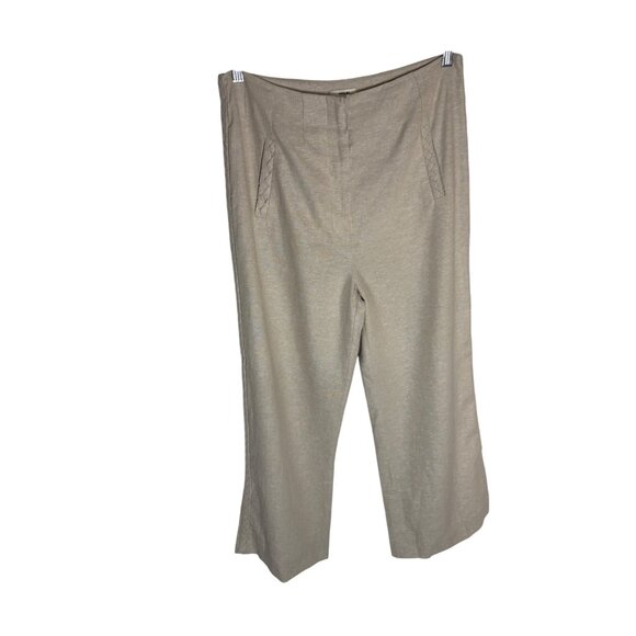 Jason Wu Linen Wide Leg Beige Pants-sz 6 - Picture 1 of 9